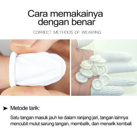 (NCS) SARUNG JARI KARET LATEKS Facial Finger Coats Cots Cot Tangan LATEK