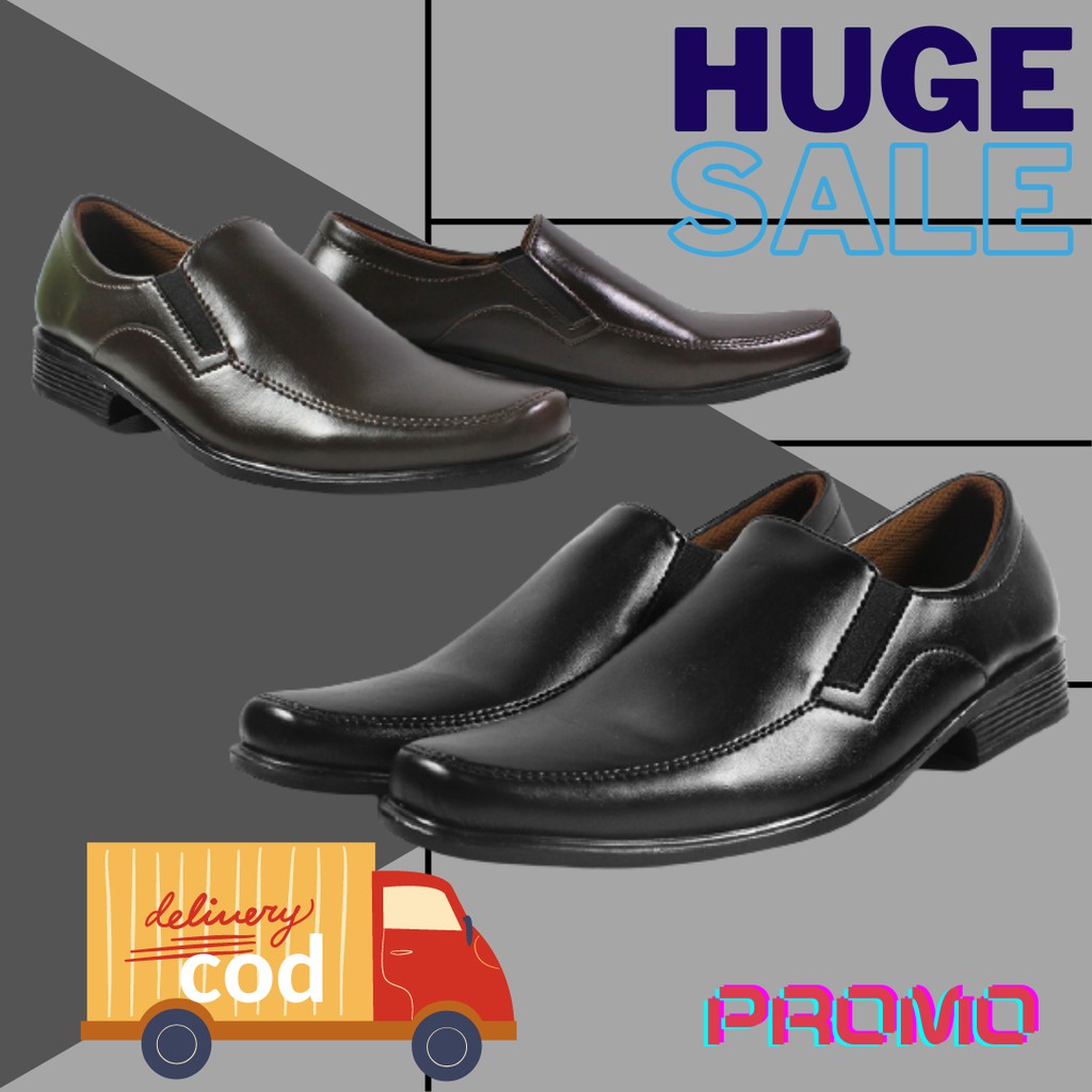 SepatuKulit Pria Crocodile Formal Kerja Kantor SepatuPantofel Kulit borneo coklat