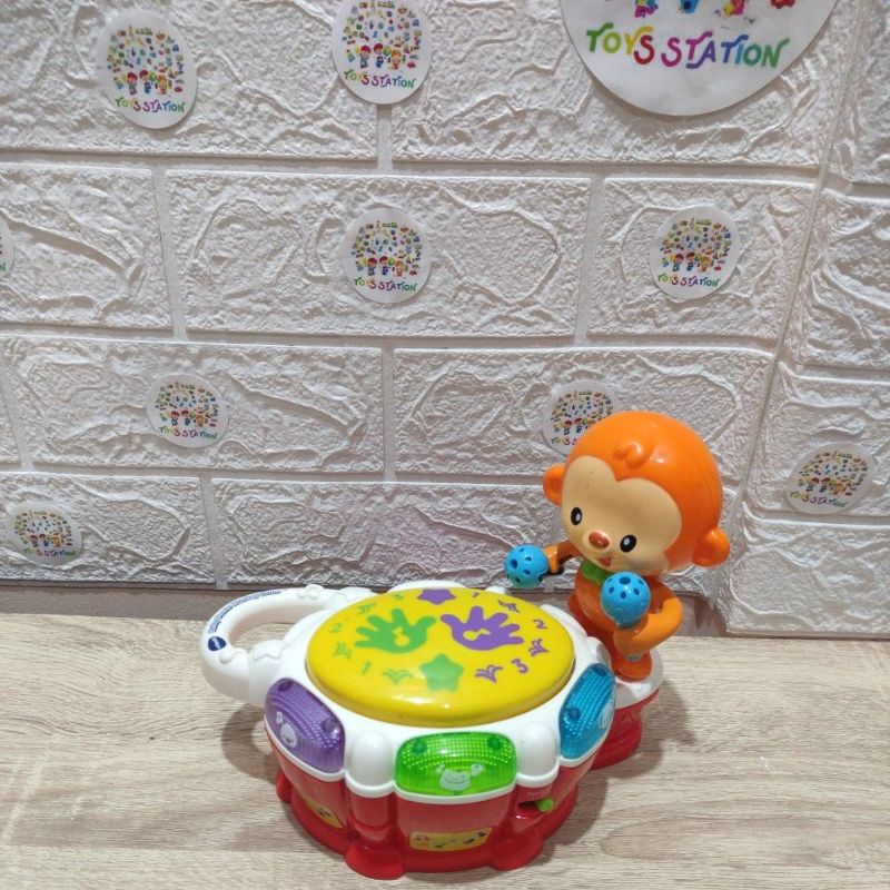 mainan drum anak vtech baby beats monkey drum