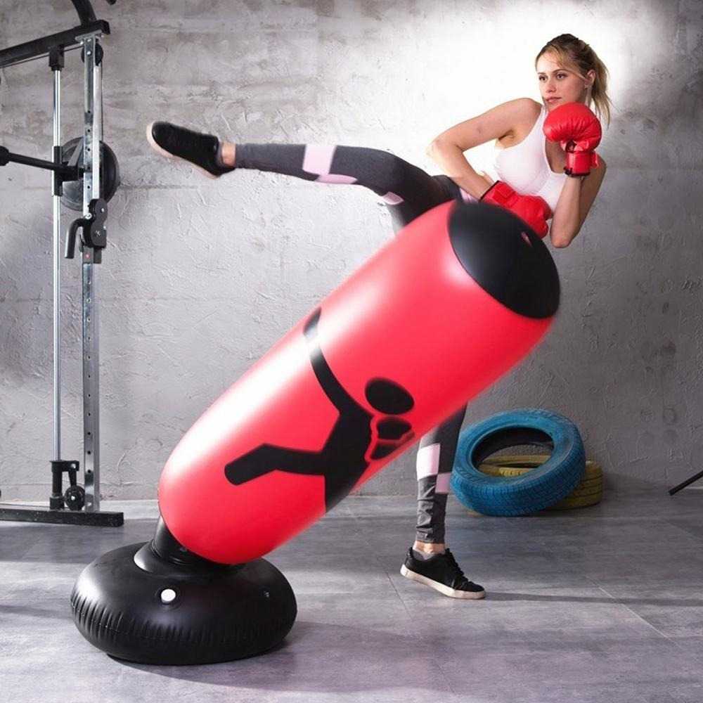 Vertical Punching Bag Tiang Samsak Inflatable 1.6M / Alat Samsak berdiri Anak Dewasa / Samsak Angin Berdiri Standing Bahan PVC Untuk Latihan Beladiri Pukulan Boxing Tendang / Samsak Sansak Tinju Taekwondo Karate Silat Boxing Standing Asli Murah Original