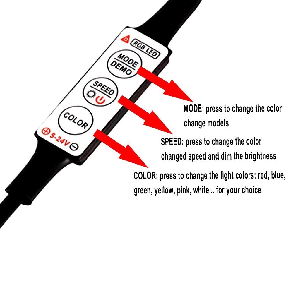 5V 5050 60SMD / M Lampu Strip LED USB Warna RGB Untuk Dekorasi Rumah / TV