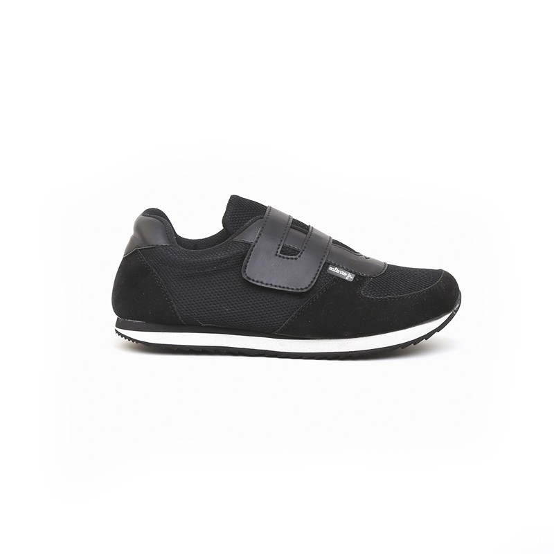 sepatu anak unisex sneaker model perepet hitam CJ3 sekolah main sport