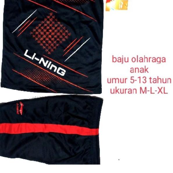 Baju stelan badminton volly bola futsal bulutangkis kaos olahraga anak SD SMP