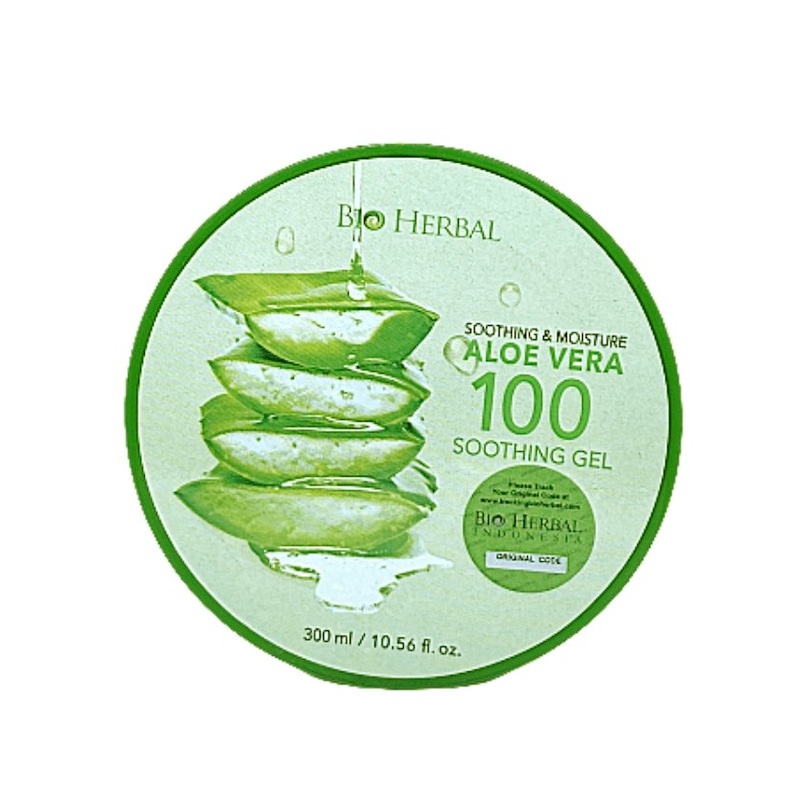 BIO HERBAL ALOE VERA SOOTHING GEL ORIGINAL EKSTRAK LIDAH BUAYA ALOEVERA PELEMBAB KULIT TUBUH KERING