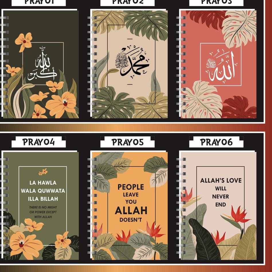 

Ł Notebook / Ring Note Muslim dan Muslimah Floral / Tropical Spiral A5 Murah プ