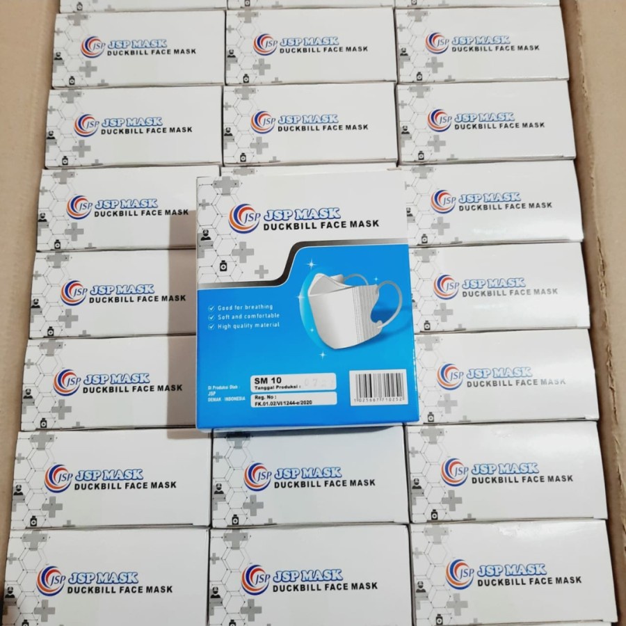 Masker Duckbill Isi 25 Free Konektor Masker Medis Ori Kemenkes Murah