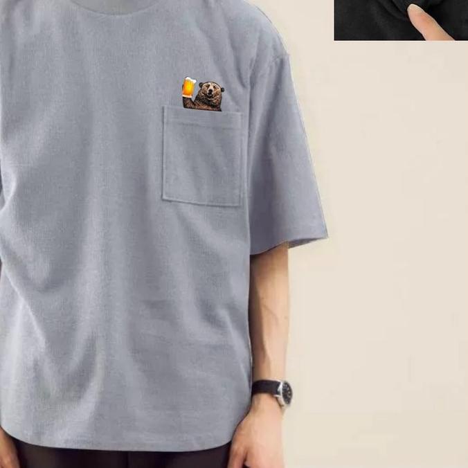 Mokokomo Kaos Ario Grey Baju Oversize Pria Kaos Oversize Pria Terbaru