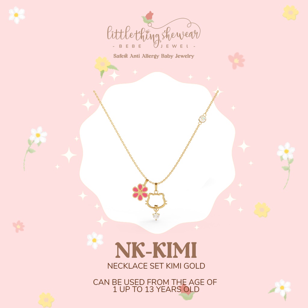 Set Kalung Dewasa Littlethingshewear NK-KIMI - Necklace Set Adult Kimi The Florist (Liontin + Rantai)