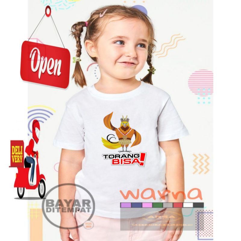 Baju Kaos PON XX PAPUA 2020 / 2021 TORANG BISA Kaos Anak Remaja Dewasa