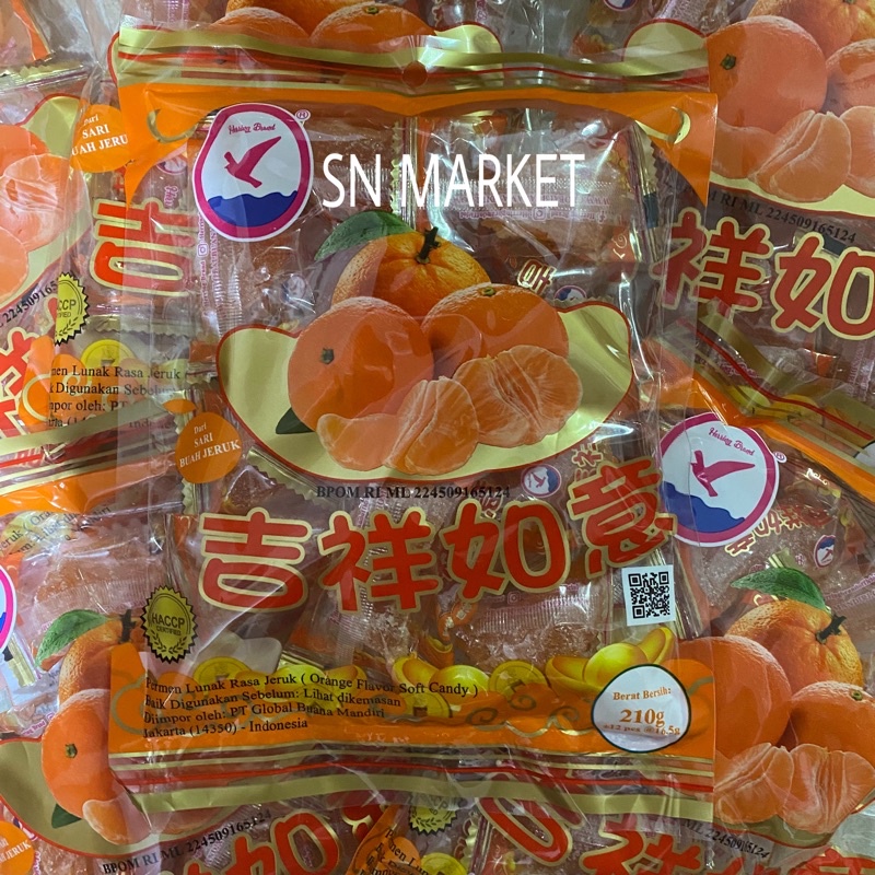 

Permen Lunak Rasa Jeruk / Orange Flavor Soft Candy 210 gr