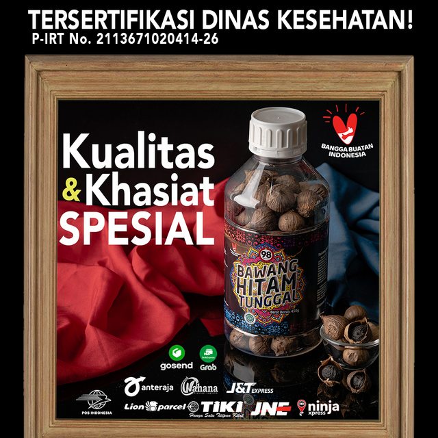 

SPESIAL Black Garlic/Bawang Hitam Tunggal - Herbal BERKHASIAT - 450g