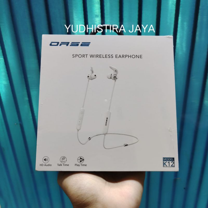 Oase K12 Neckband Sport Bluetooth 5.0 Original Wireless Earphone Dynamic Bass Garansi Resmi