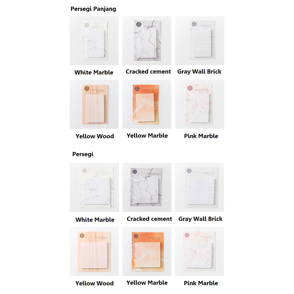 [DZ] ST129 - Sticky Note Motif Marble-5