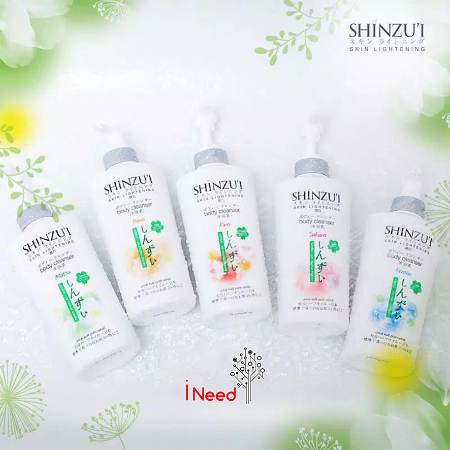 (INEED) (500ml) Shinzui Body Cleanser Pump Sabun Mandi Cair Hana,Matsu,Sakura, Kirei, Kensho Original