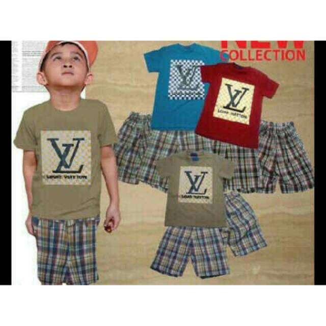 Setelan Baju Anak Branded, Baju Branded Lv