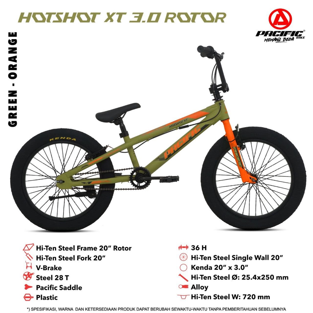 Sepeda BMX 20 Pacific Hotshot Xt 3.0 Rotor