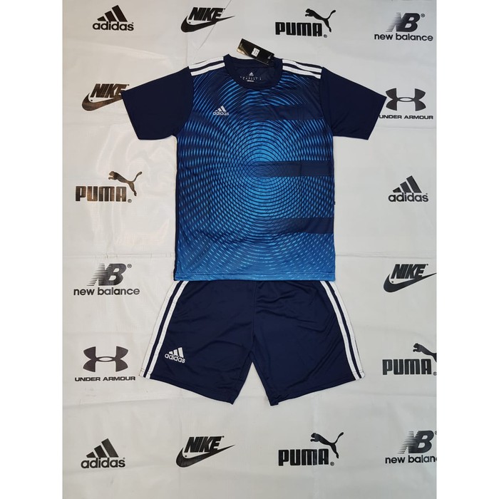 TERLARIS Baju Futsal SETELAN Dewasa Adidas AD.142 Biru - M