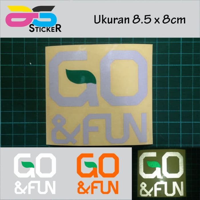 

Sticker / Stiker GO&FUN Reflective 8.5x8cm