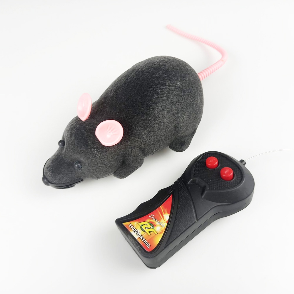 Mainan Prank Tikus Mini Dengan Remot Kontrol Untuk Prank - Hitam