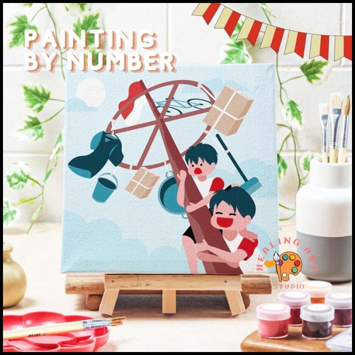 

Terbaru!!!! Diy Painting By Number Kit Lukisan Hari Kemerdekaan Hampers 17Agustus
