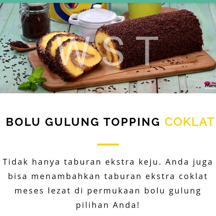 Bolu Gulung MERANTI Toping COKLAT isi NANAS Nenas