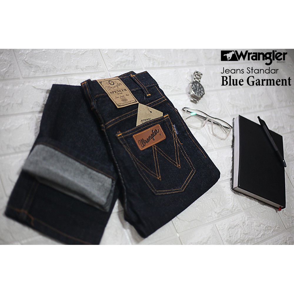 CELANA JEANS PRIA WRANGLE'R STANDAR-blueblack