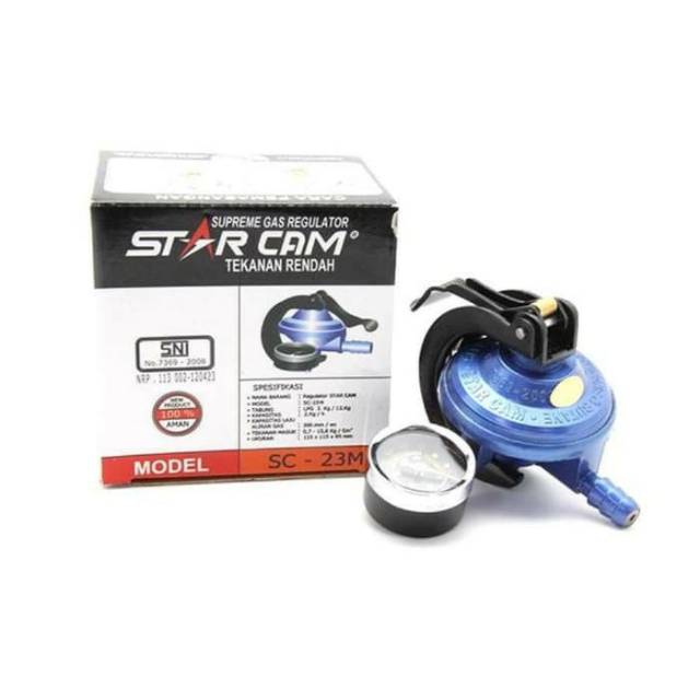 Kepala gas / Regulator Gas Starcam / Star Cam Tekanan Rendah SC- 23M / SC- 23S / SC-T12RM BLACK