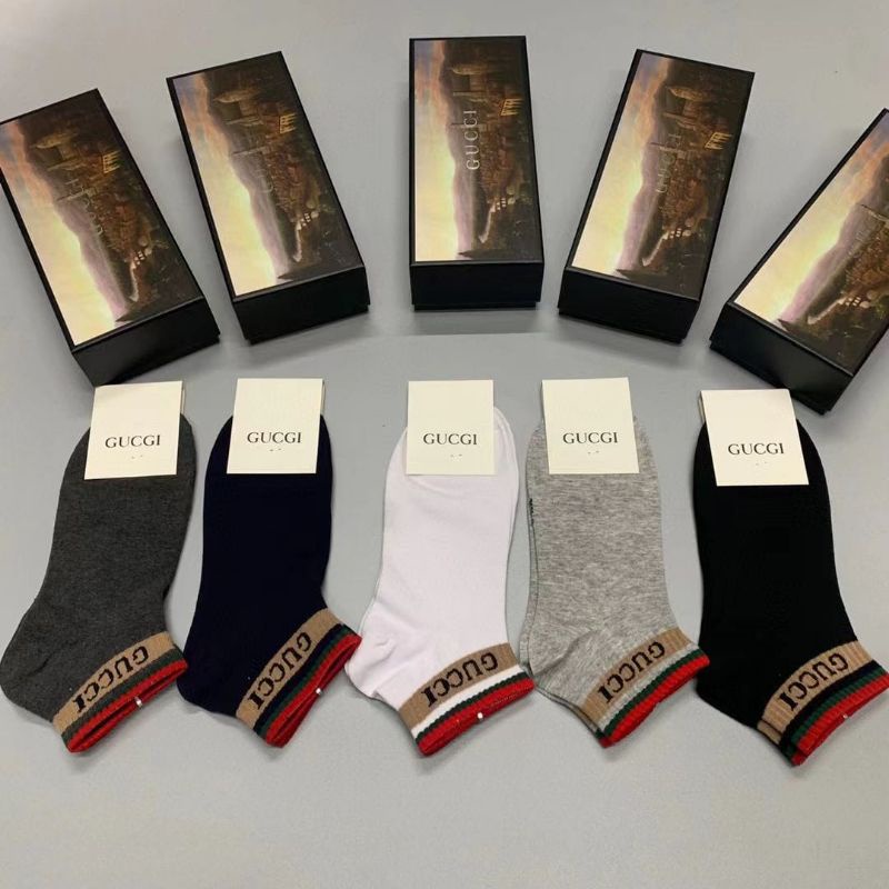 kaos kaki set socks premium quality lv branded new p1shoes