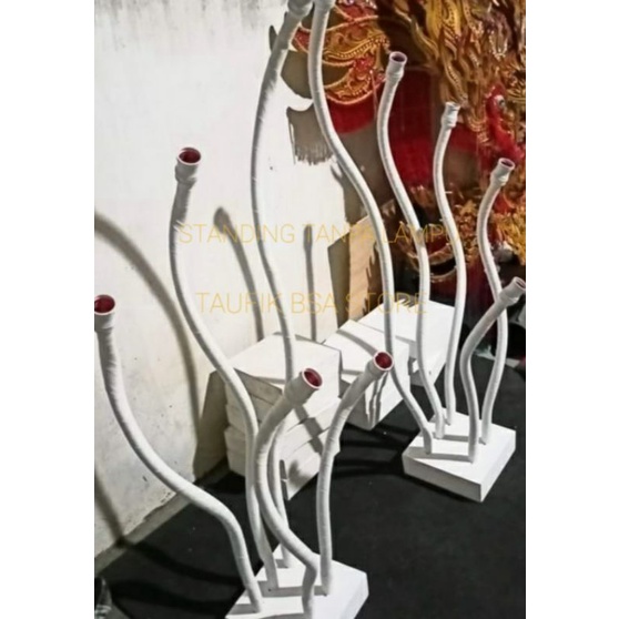 Standing Lampu Bunga Stoking / Kap Lampu Hias Bunga Stoking Dekorasi