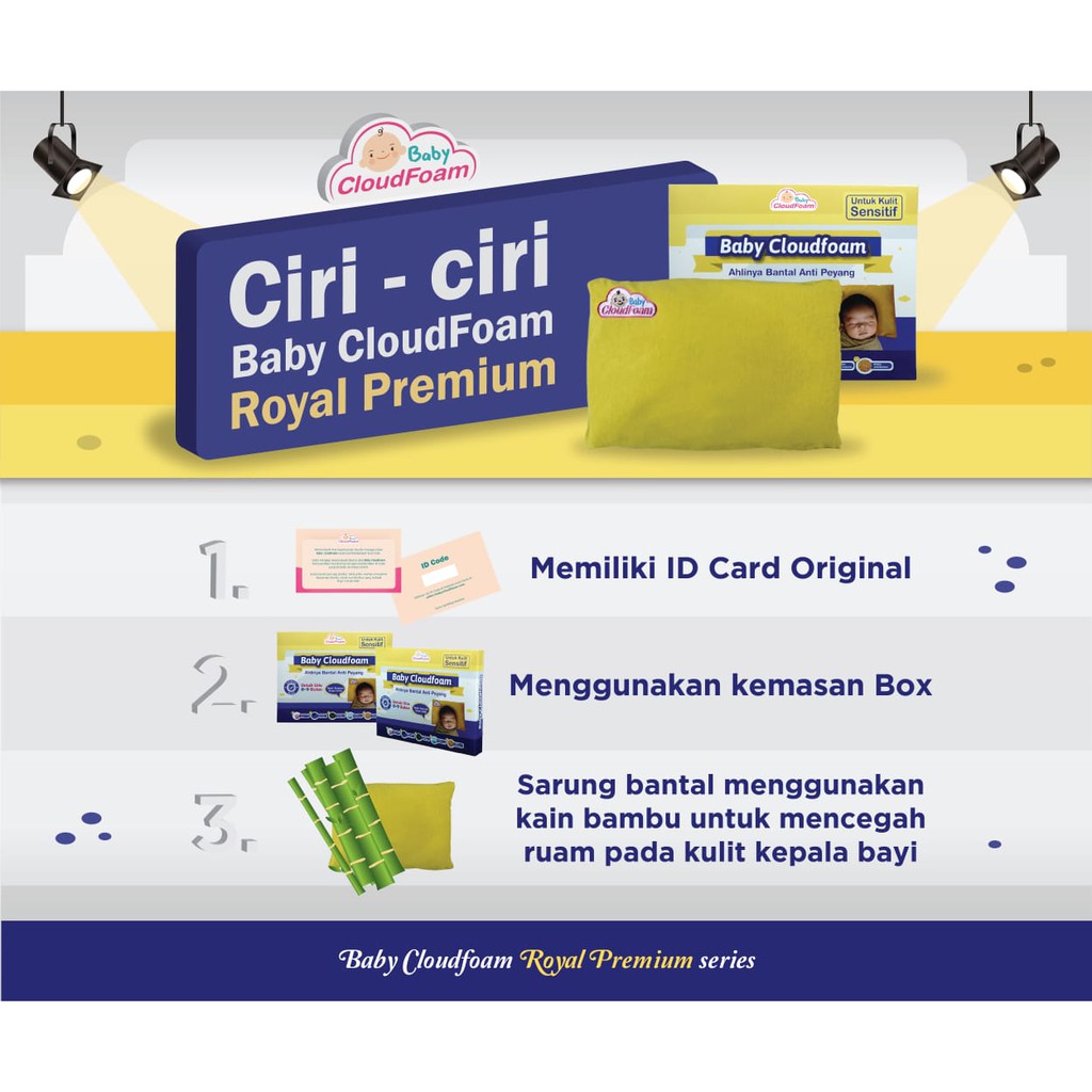 ROYAL PREMIUM BANTAL ANTI PEYANG BABY CLOUDFOAM - FREE BONUS &amp; BUBLE WRAP