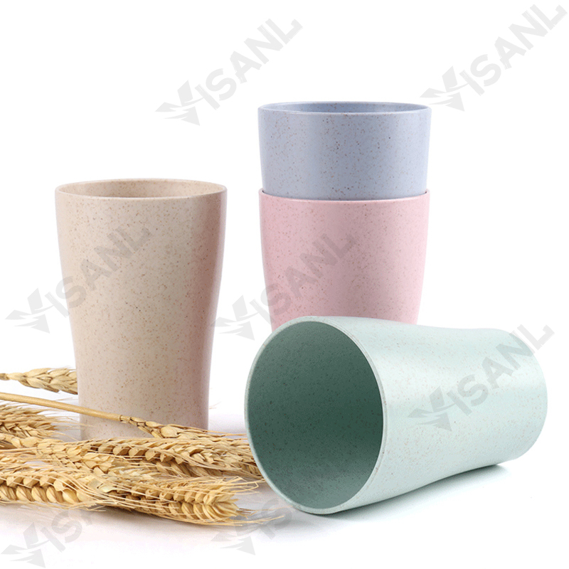 4IN1 Gelas Wheatstraw Cangkir Plastik Cup Warna Warni Wheat Water Fashion Water Toothbrush Cup