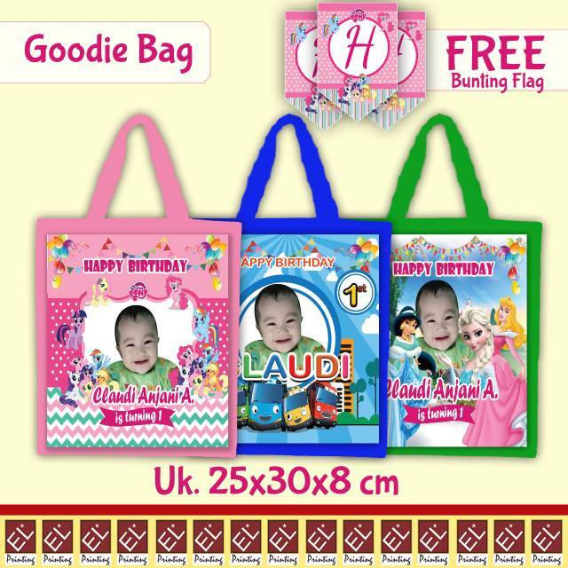 

Tas Ultah anak 30x25x10 Bisa pakai foto