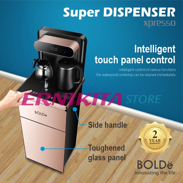 BOLDe DISPENSER XPRESSO GALON BAWAH BONUS 2 KETTLE - Remote Garansi Resmi 2 Tahun