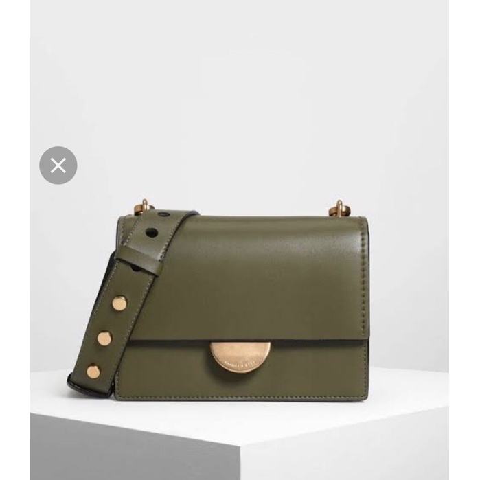 PRELOVED TAS CK ORIGINAL METALIC ACCENT PUSH LOCK