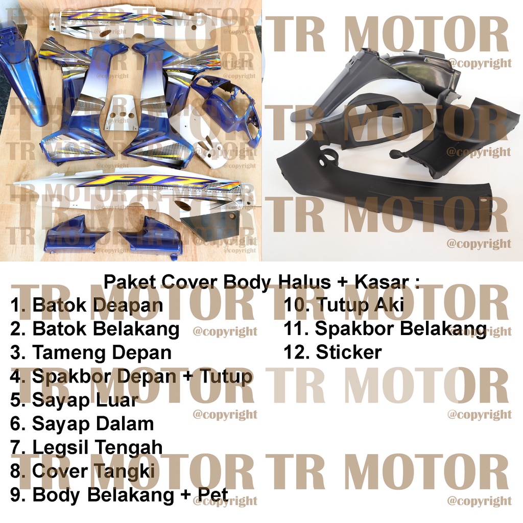 Cover Body Fizr F1zr Full Clucth Biru 2004 Full Set Halus Cover Bodi Yamaha Fiz r