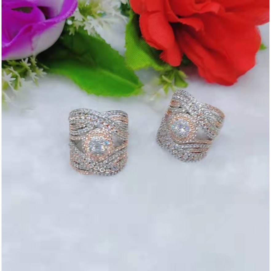 Cincin Kombinasi Permata Lapis Emas Perhiasan Fashion B56-59