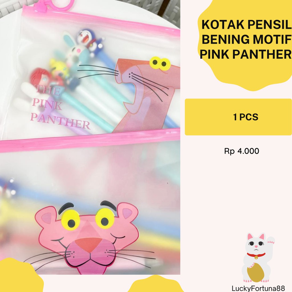 

[luckyfortuna88] Kotak pensil bening motif pinkpanther tempat pensil bening motif pink panther kotak pensil lucu pencil case lucu kado murah termurah kualitas premium