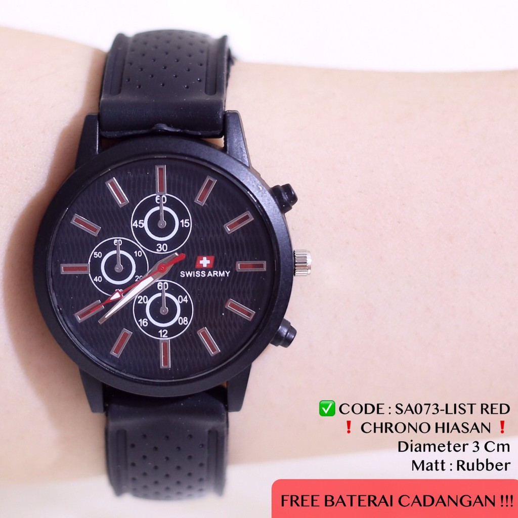 JAM TANGAN MURAH WANITA  SPORTY CASUAL RUBBER KARET AL001 SA073