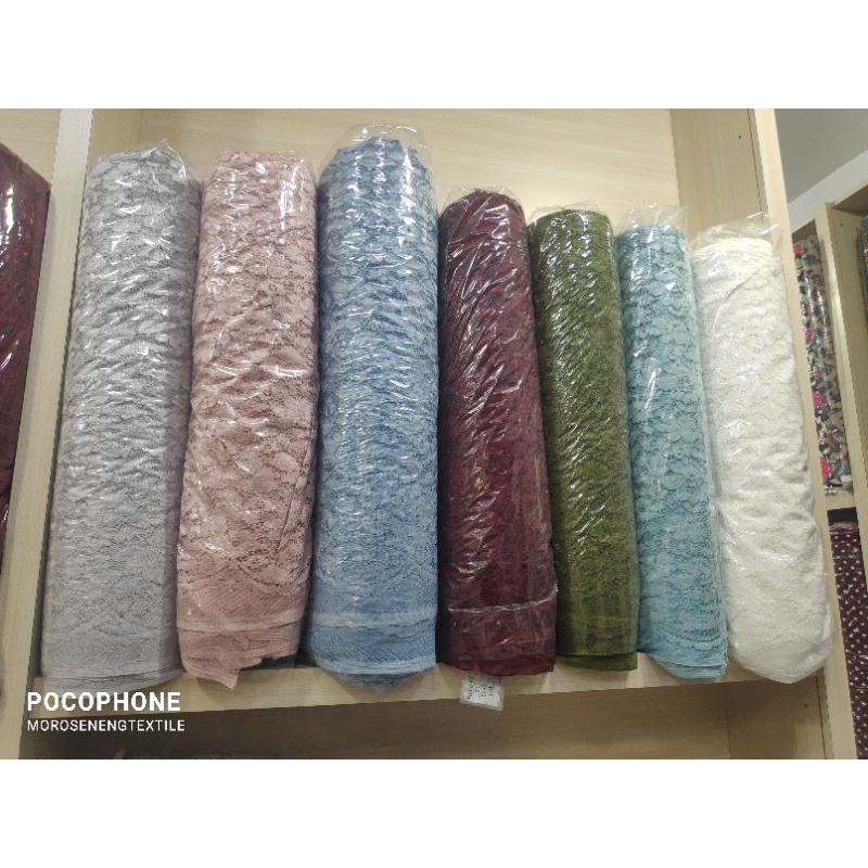 Kain Brokat Cord Border Bunga Kebaya Dress PROMO