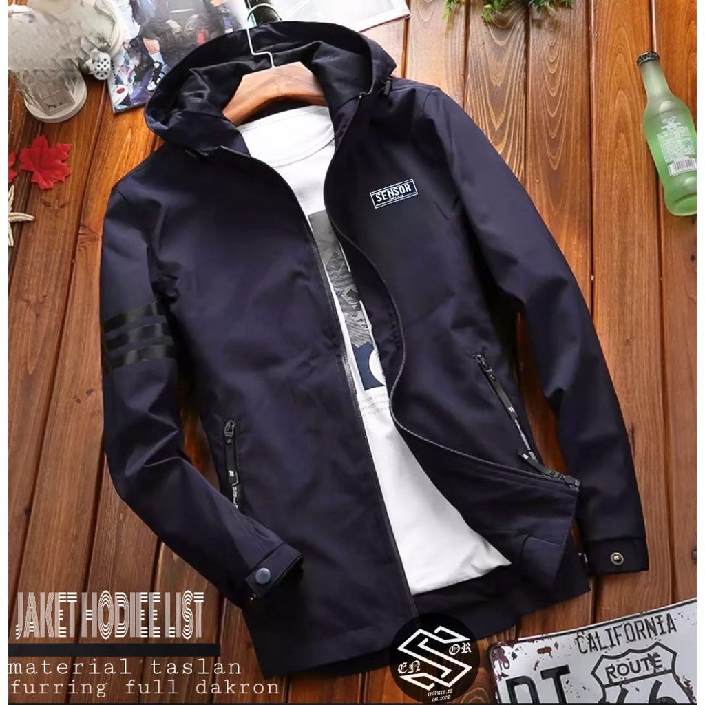 JAKET HOODIE TASLAN LIST ORIGINAL SENSOR