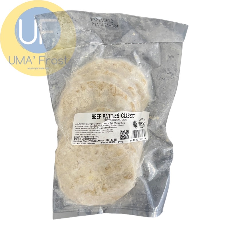 

BERNARDI BEEF PATTIES CLASSIC 240GR