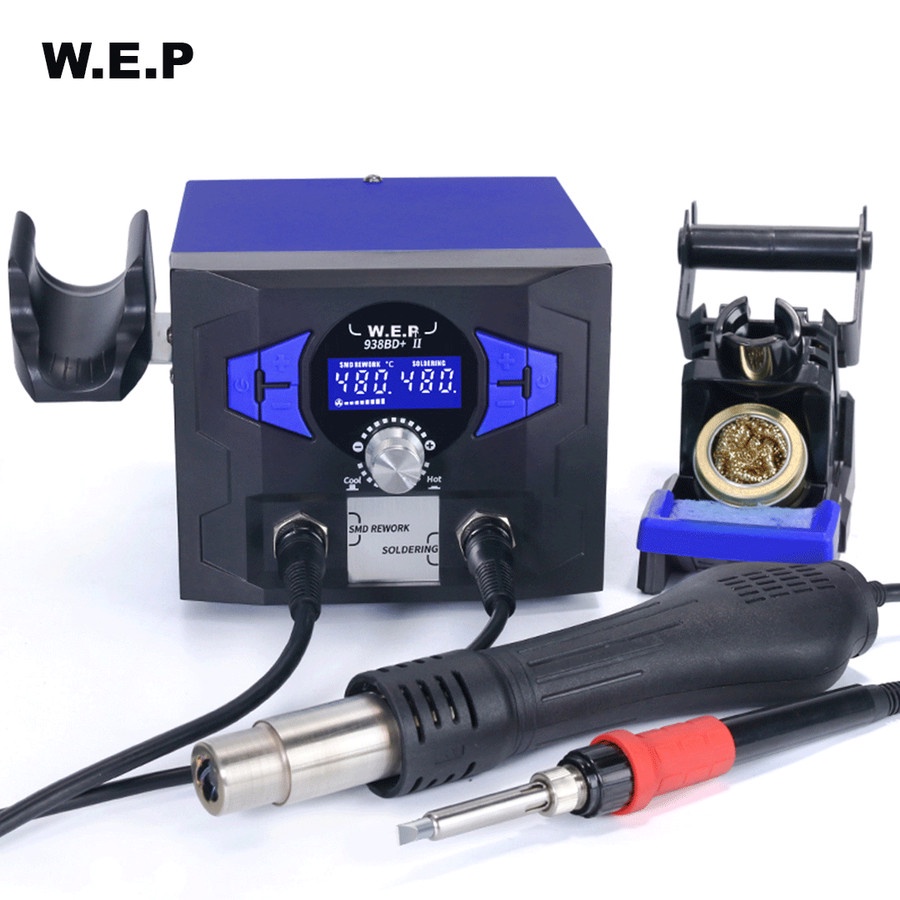 WEP 938BD+ II Professional Soldering Station &amp; Hot Air Rework Station