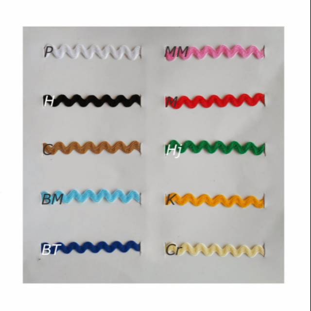 Renda Zig Zag / Renda Biku / Renda Gigi Walang per roll