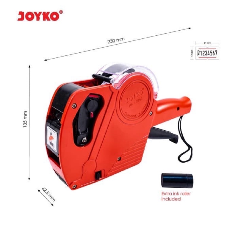 

ALAT LABEL HARGA 1 LINE MEREK JOYKO PL-6000 8 DIGITS
