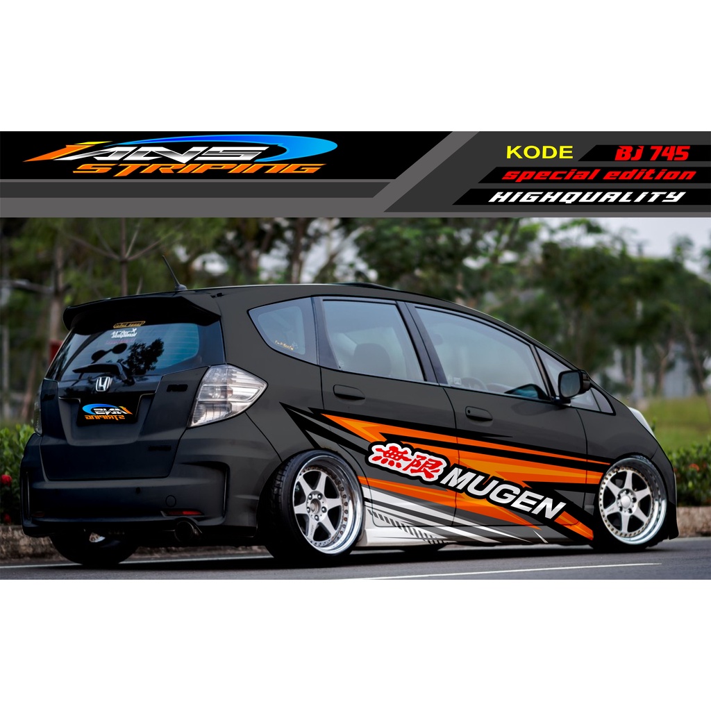 STICKER VARIASI MOBIL HONDA BRIO AGYA JAZZ AVANZA YARIS / DECAL STICKER MOBIL JAZZ / STIKER MOBIL