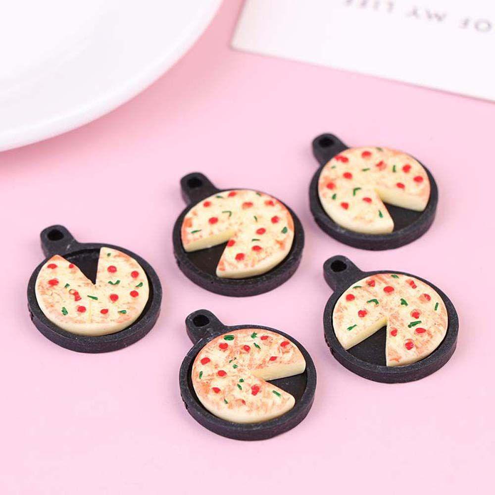 Lanfy Rumah Boneka Miniatur Mini Pizza Plate Plat Besi Pretend Play Mainan Model Dekorasi Rumah Boneka Kerajinan Dapur Mainan Anak