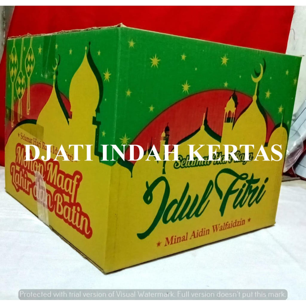 DISKON !!! Kardus Idul Fitri / Kardus Lebaran / Kardus Parcel Warna Kuning (Uk. 29x29x24) 10pcs