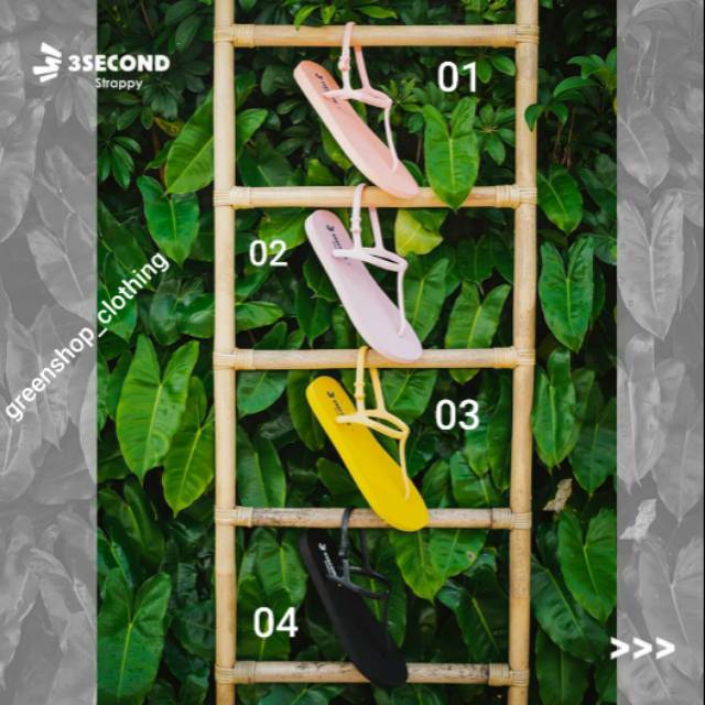 Sandal  wanita 3second ORIGINAL