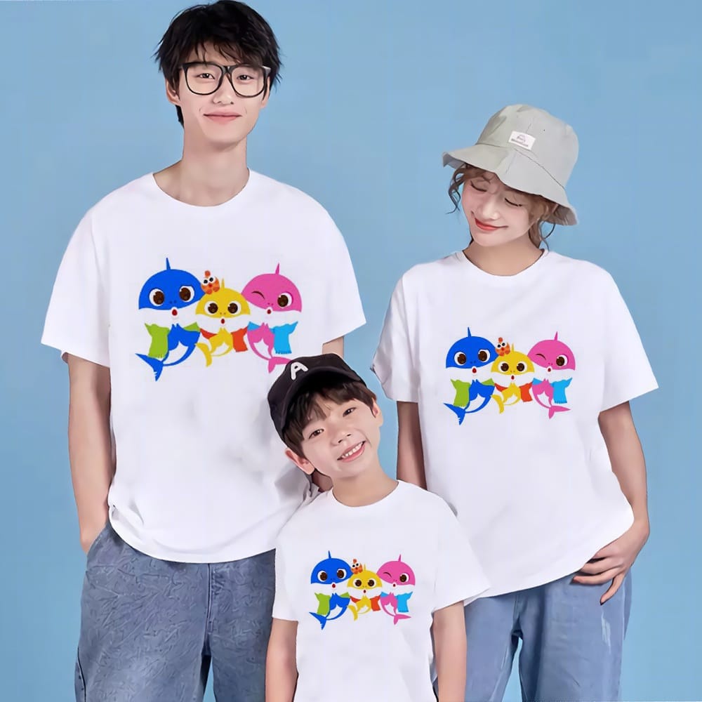 MYSTIQUE.ID-BAJU KAOS FAMILY BA*BY SHA*RK T-SHIRT LUCU DAN AESTHETIC