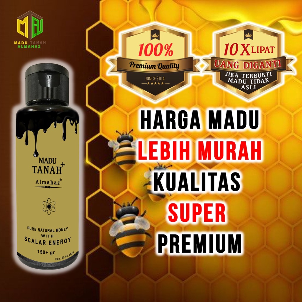 Madu Hitam Pahit Almahaz Madu Tanah Plus Energi Skalar 153gr